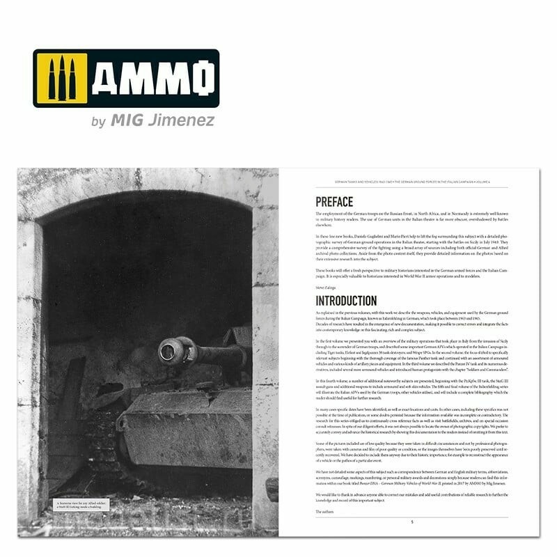 AMIG6267 Ammo Mig Книга ITALIENFELDZUG – Notмецкие танки и машины 1943-1945 гг., том 4 / German Tanks and Vehicles 1943-1945 Vol. 4 (на английском языке)