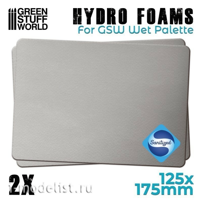 10184 Green Stuff World Wet Palette Foam (2 pcs.) / Hydro Foams x2