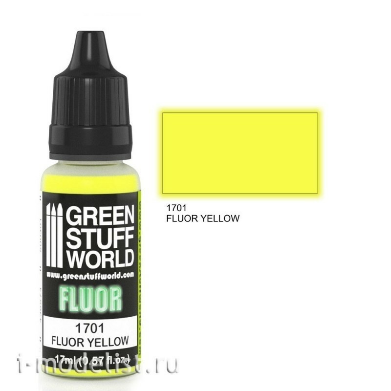 1701 Green Stuff World Fluorescent paint YELLOW (Fluor Paint YELLOW) 17 ml