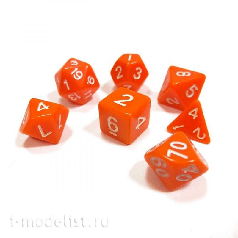 1148 Zvezda Set of 7 dice for role-playing games (orange)