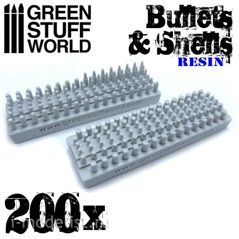 1692 Green Stuff World Set Resin Bullets and Shells 200pcs / 200x Resin Bullets and Shells