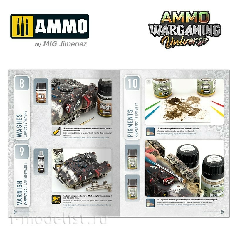 AMIG6925 Ammo Mig AMMO WARGAMING UNIVERSE Книга 06 - Везеринг боевых машин (английский, испанский, польский) / Book 06 - Weathering Combat Vehicles