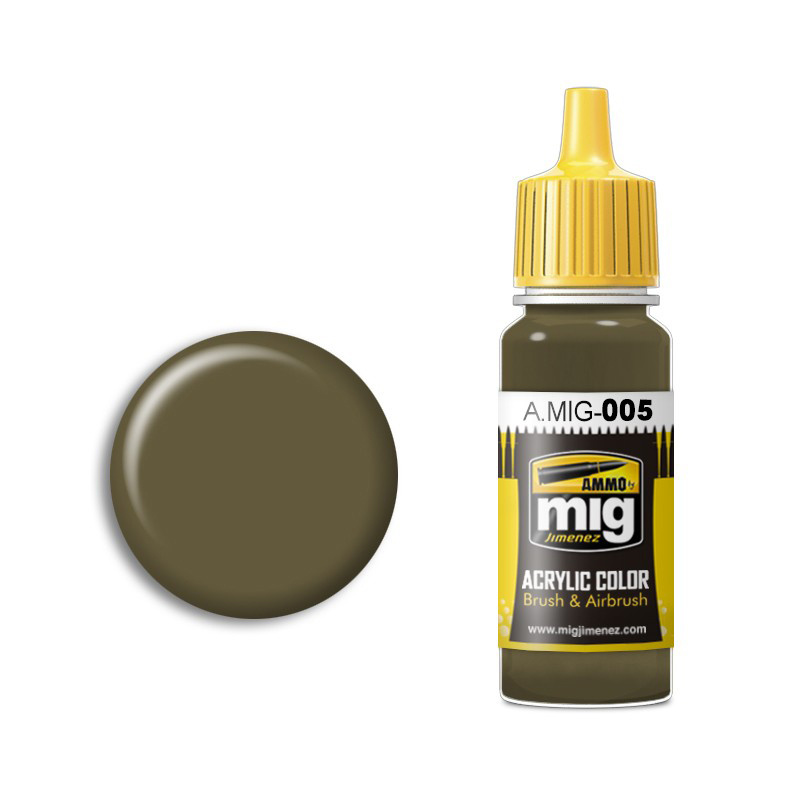 AMIG005 Ammo Mig RAL 7008 GRAUGRUN (Grey-green, option 1)