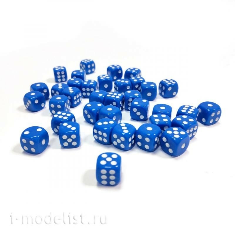 1139 Zvezda Set of 36 D6 cubes (blue)