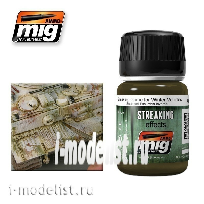 AMIG1205 Ammo Mig STREAKING GRIME FOR WINTER VEHICLES (Streaks of mud for the winter)
