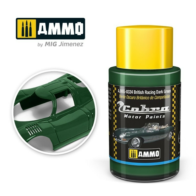 AMIG0324х Ammo Mig Акриловая краска Cobra Motor Британский гоночный тёмно-зелёный / British Racing Dark Green	