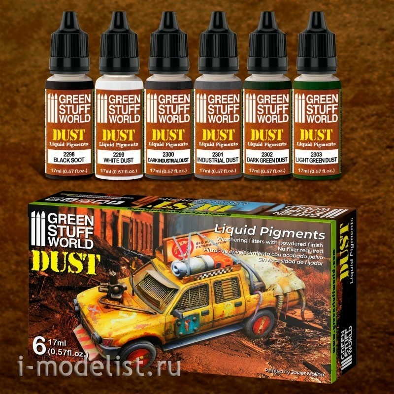 10127 Green Stuff World Set of Liquid Pigments-Dust / Liquid Pigments Set-Dust