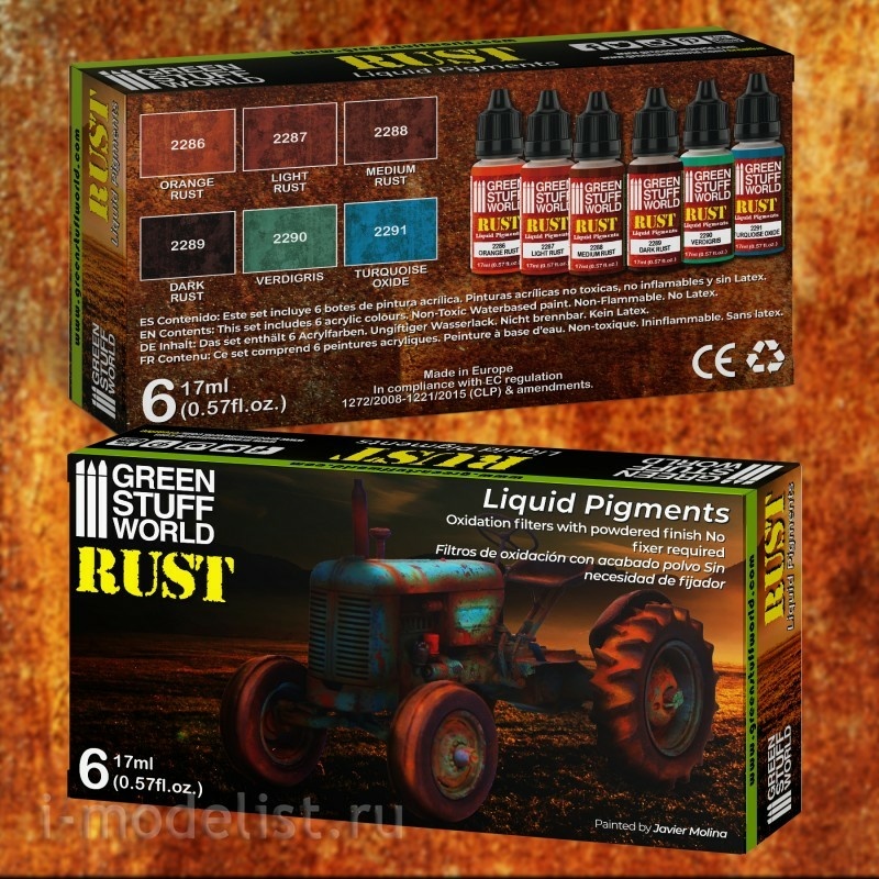 10126 Green Stuff World Liquid Pigments Set-Rust / Liquid Pigments Set - Rust