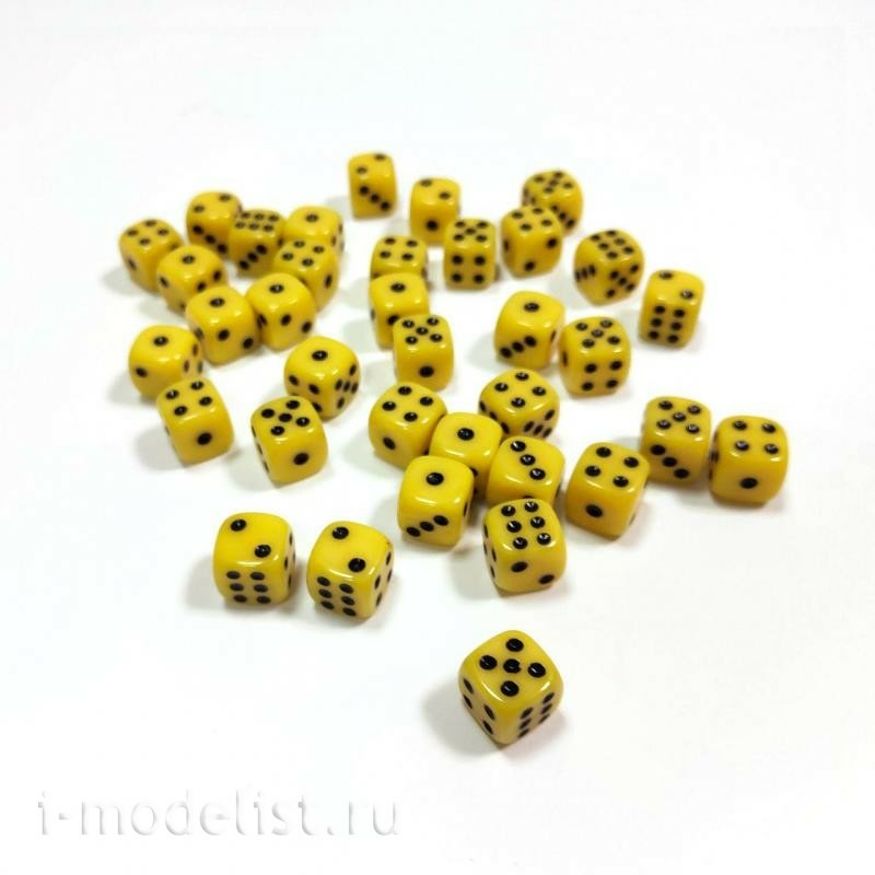 1136 Zvezda Set of 36 D6 cubes (yellow)