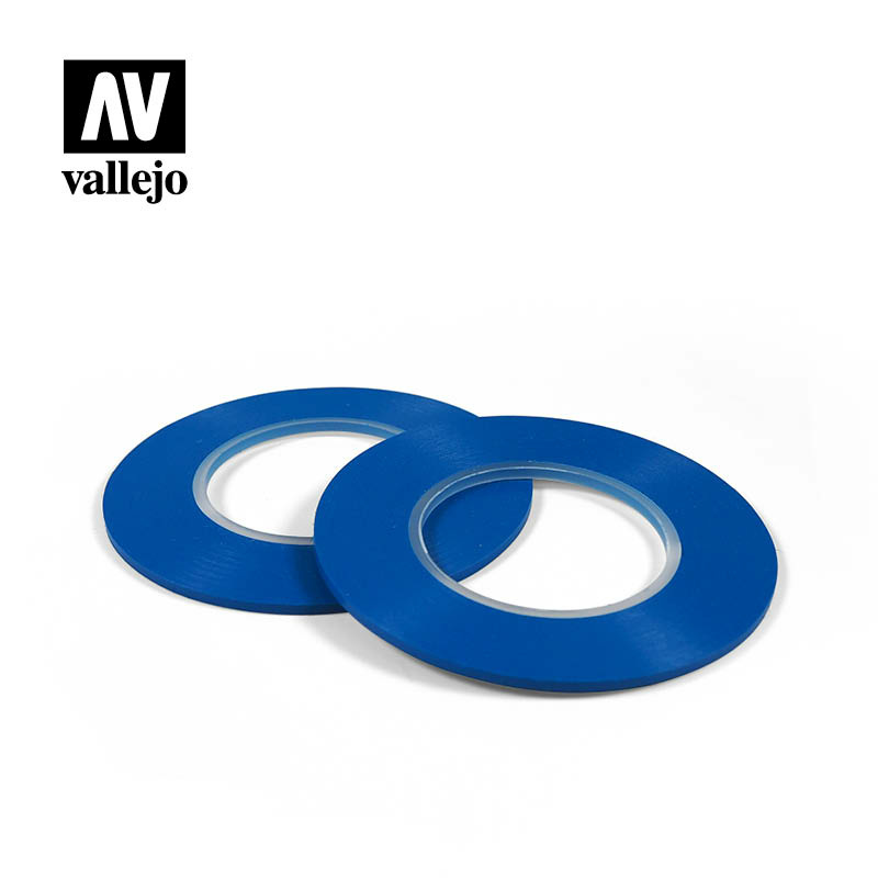 T07008 Vallejo Гибкая маскировочная лента 2 мм х 18 м / Flexible Masking Tape 2 mm x 18 m