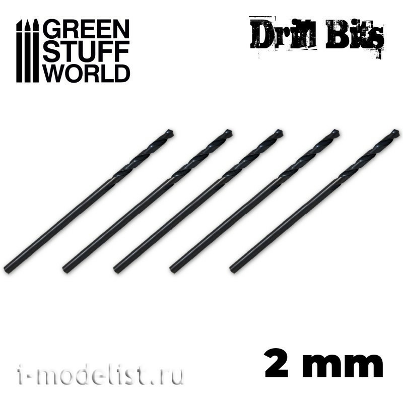 9048 Green Stuff World Drill bits, 2 mm / Drill bit in 2 mm