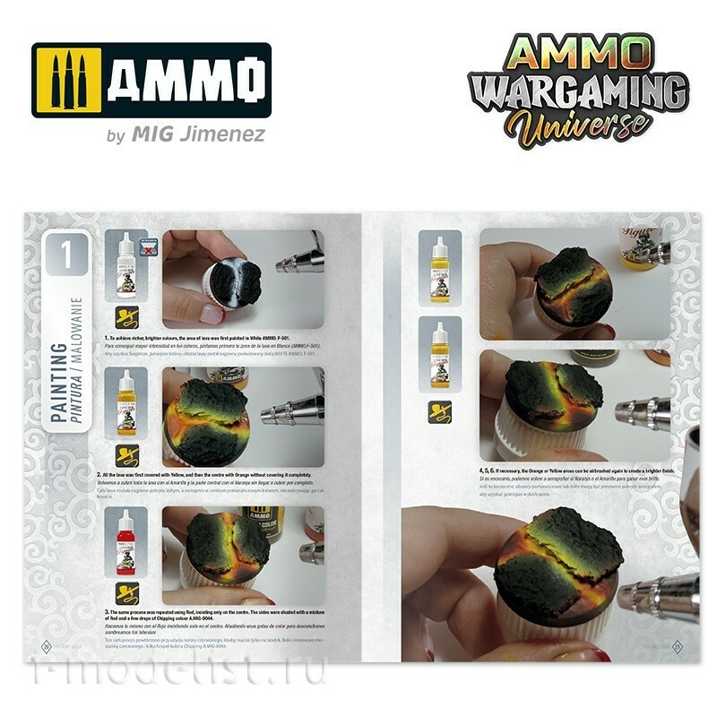 AMIG6923 Ammo Mig AMMO WARGAMING UNIVERSE Книга 04 - Вулканические почвы (английский, испанский, польский) / Book 04 - Volcanic Soils (English, Castellano, Polski)