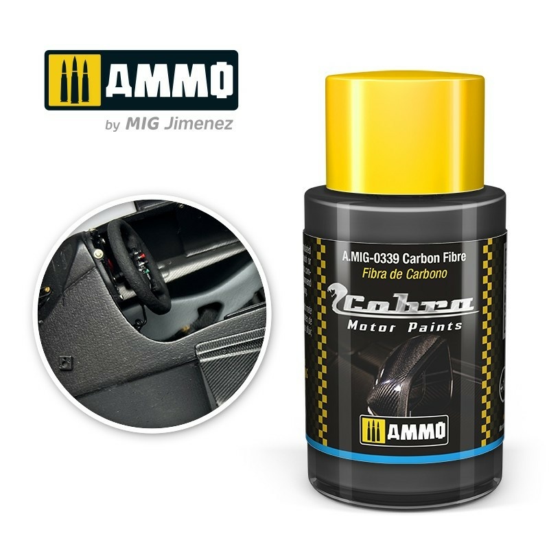 AMIG0339 Ammo Mig Акриловая краска Cobra Motor Углеродное волокно / Carbon Fibre