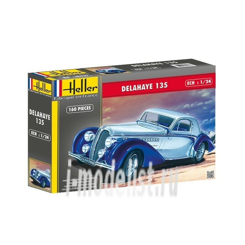 80707 Car 1/24 Heller Delahaye 135