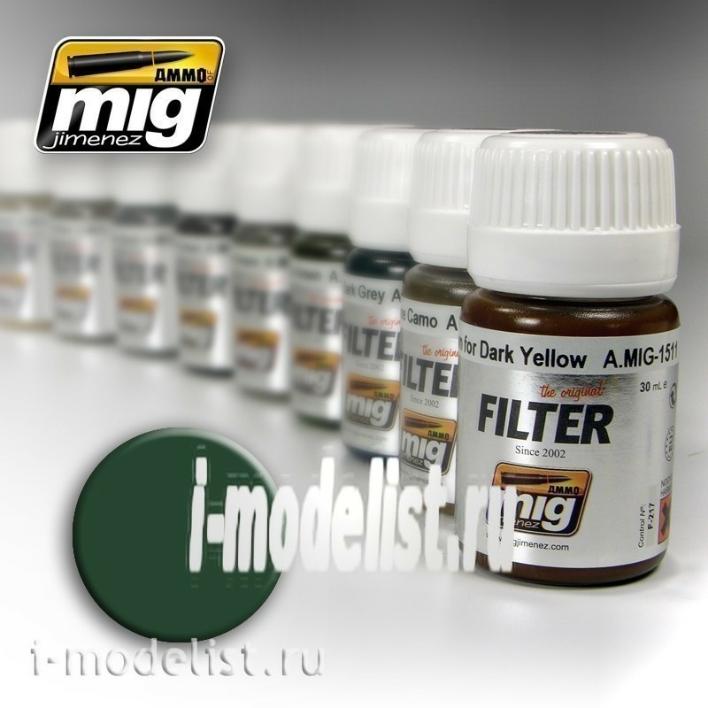 AMIG1508 Ammo Mig Filter Green for grey green (GREEN FOR GREY GREEN)