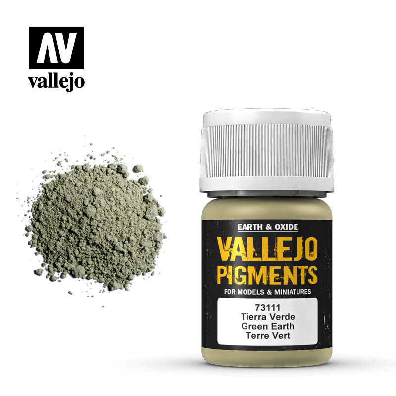 73111 Vallejo Pigment hood. Green earth/GREEN EARTH