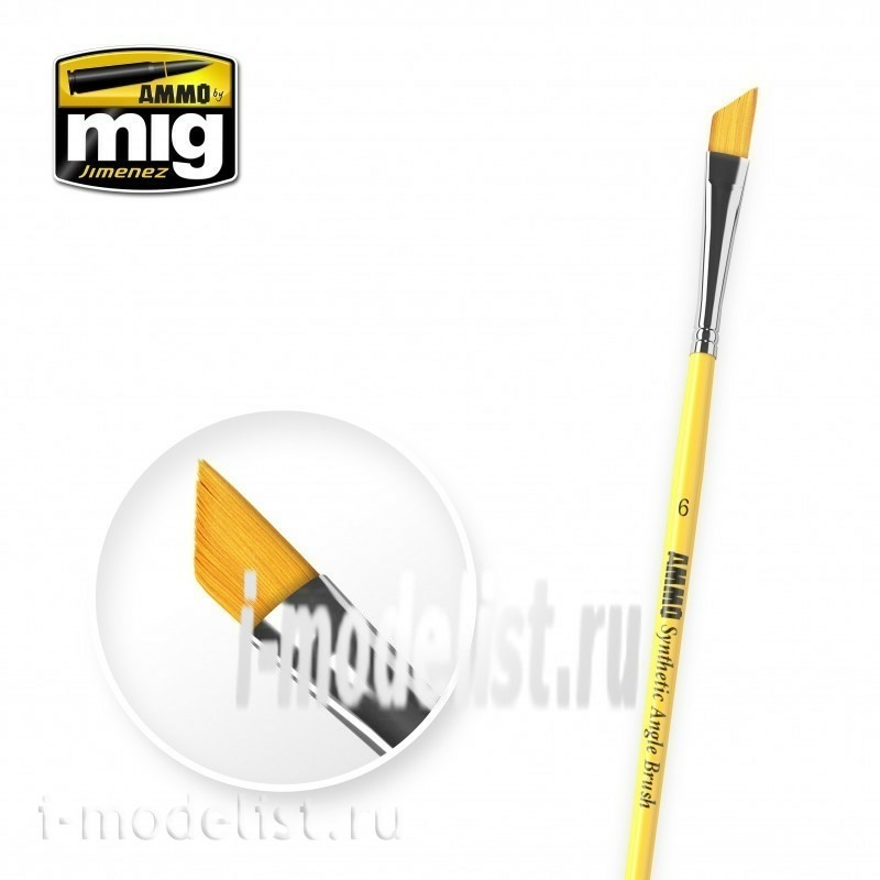 AMIG8607 Ammo Mig 6 SYNTHETIC ANGLE BRUSH