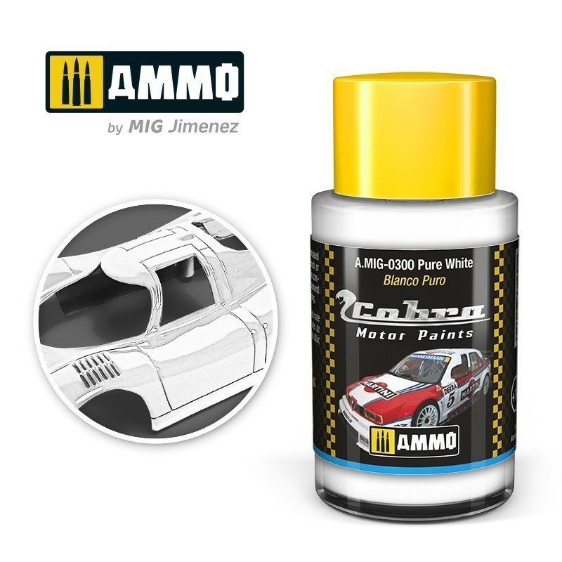 AMIG0300 Ammo Mig Акриловая краска Cobra Motor Чистый белый / Pure White