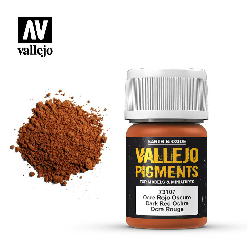 73107 Vallejo Pigment hood. Ochre dark red/DARK RED OCRE