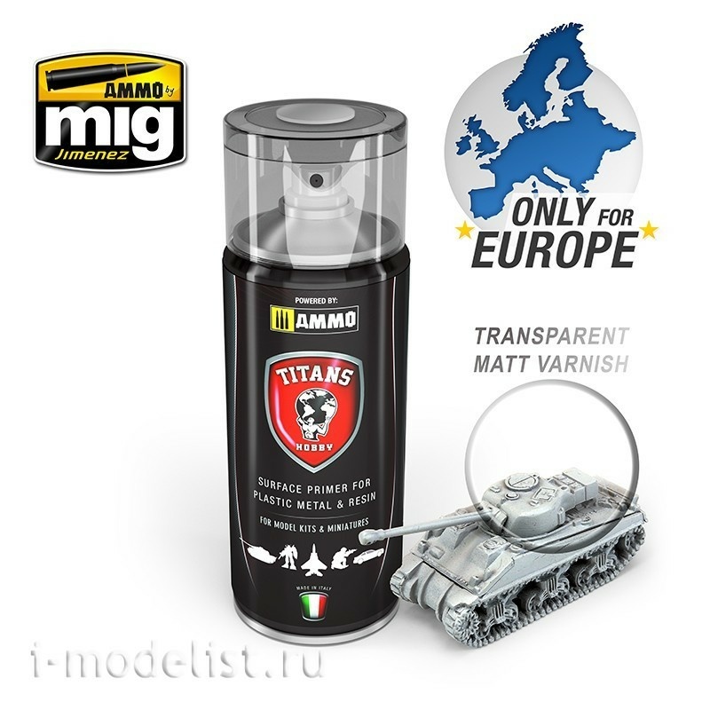 TTH110 Ammo Mig TITANS HOBBY: TRANSPARENT MATT VARNISH / BASE