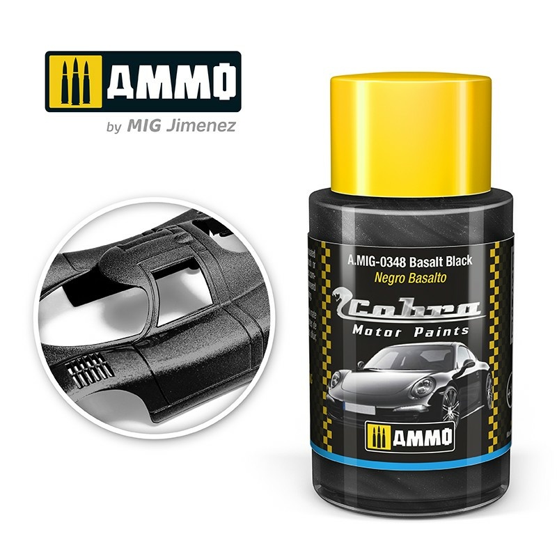AMIG0348 Ammo Mig Акриловая краска Cobra Motor Черный базальт / Basalt Black
