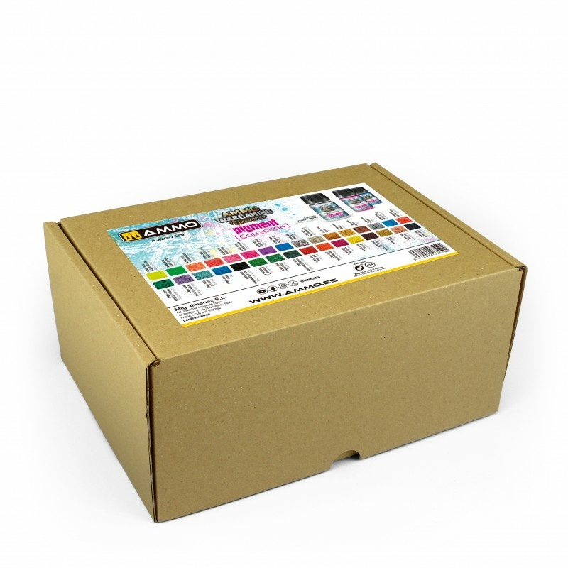AMIG7559 Ammo Mig Набор пигментов AMMO Collections: Pigments Vol.2 (34 шт.)