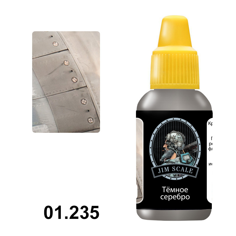 01.235 Jim Scale Acrylic paint color Dark Silver