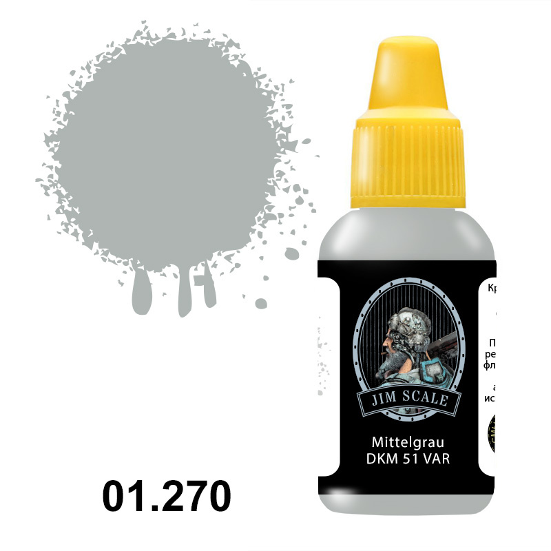 01.270 Jim Scale Acrylic paint color Mittelgrau DKM 51 VAR