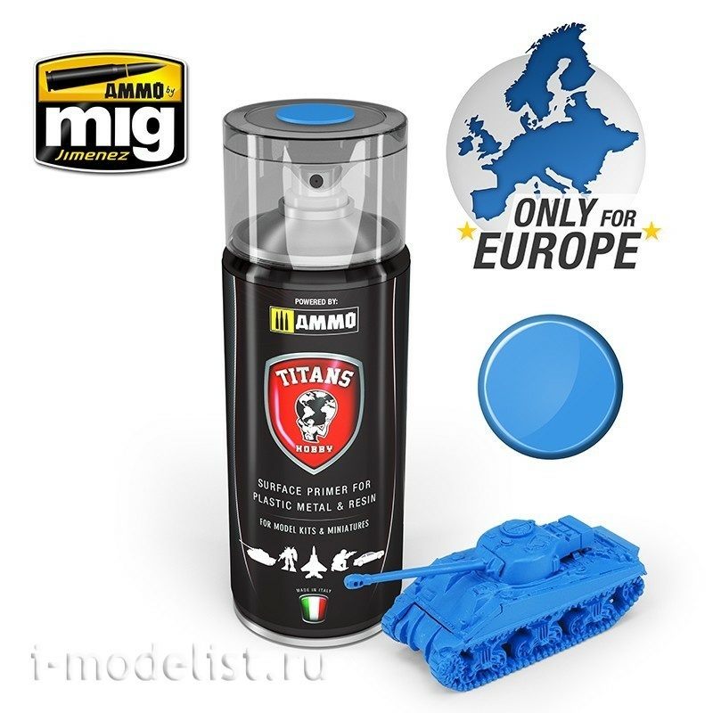 TTH103 Ammo Mig TITANS HOBBY: SPACE BLUE MATT PRIMER