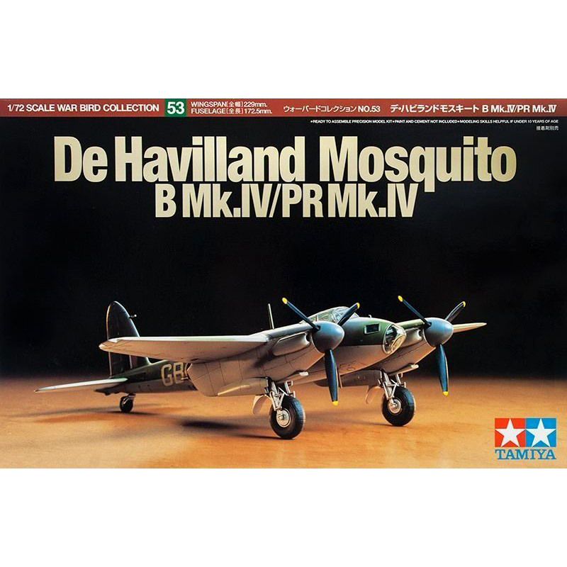 60753 Tamiya 1/72 De Havilland Mosquito B Mk.IV/PR Mk.IV 