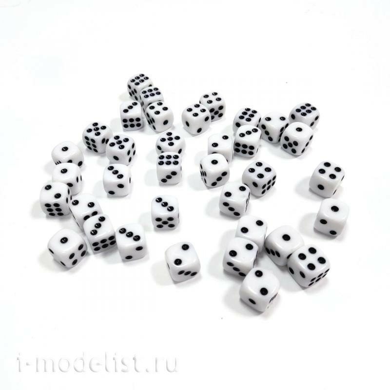 1133 Zvezda Set of 36 D6 cubes (white)