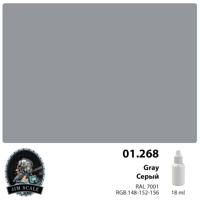 01.268 Jim Scale Acrylic Paint color Gray