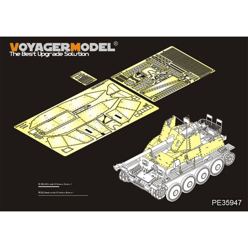 PE35947 Voyager Model 1/35 Photo Etching for German Tank Destroyer Marder III (Sd.Kfz.139) Armor Plates