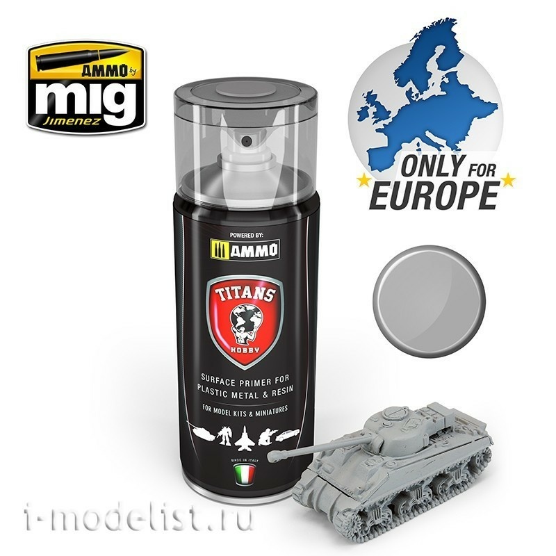 TTH102 Ammo Mig TITANS HOBBY: LIGHT GREY MATT PRIMER