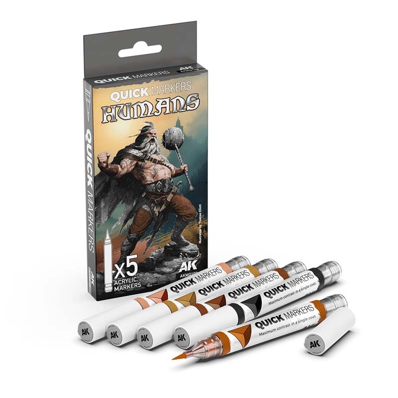 AKMQ103 AK Interactive Набор маркеров Quick Markers Люди / Humans