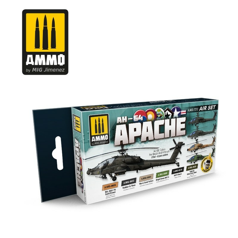 AMIG7253 Ammo Mig Apache AH64 Paint Kit