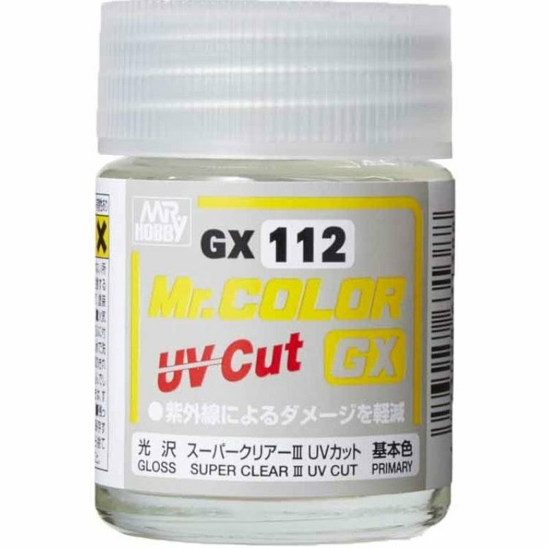 GX112 Gunze Sangyo Art paint T.M. MR.HOBBY 18ml Super Clear 3 UV CUT Glossy