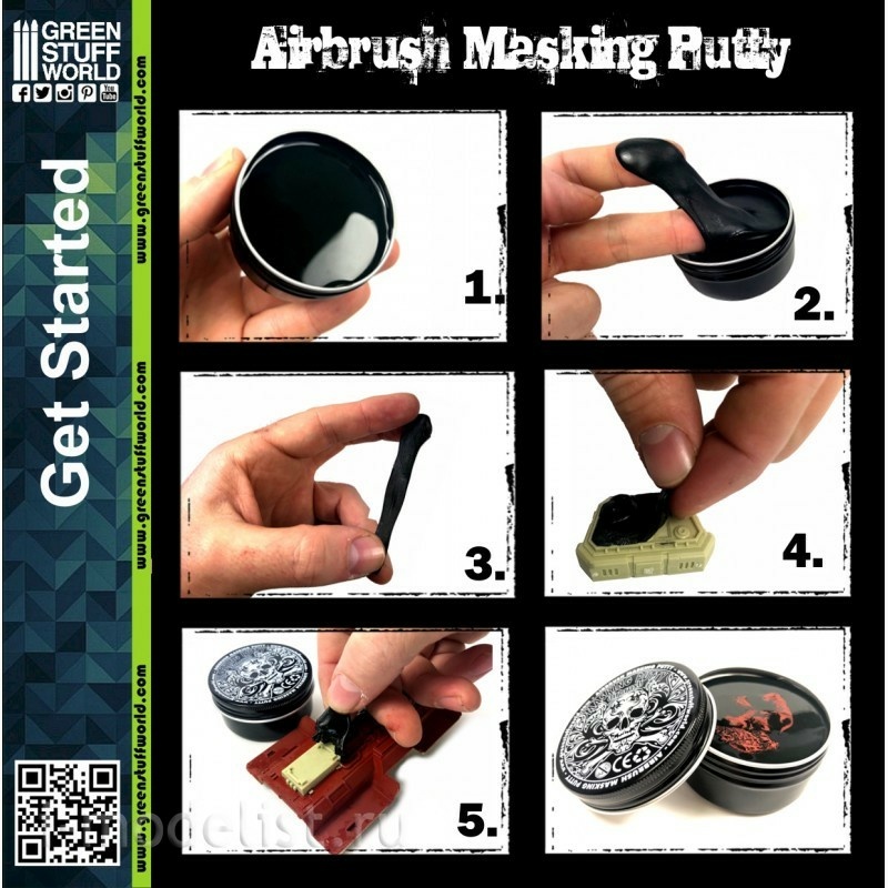 1908 Green Stuff World Masking Putty 60g / Airbrush Masking Putty