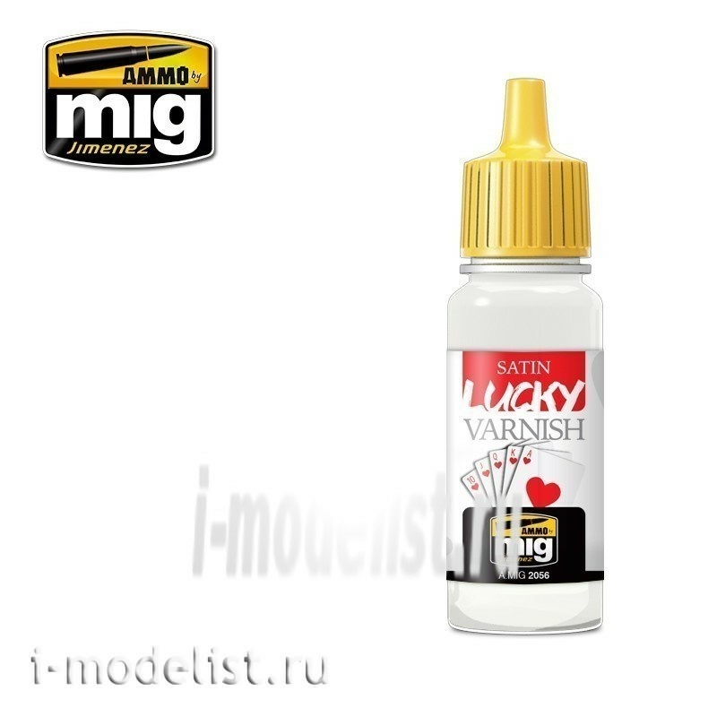AMIG2056 Ammo Mig SATIN LUCKY VARNISH, 17 ml. (Acrylic professional lacquer)