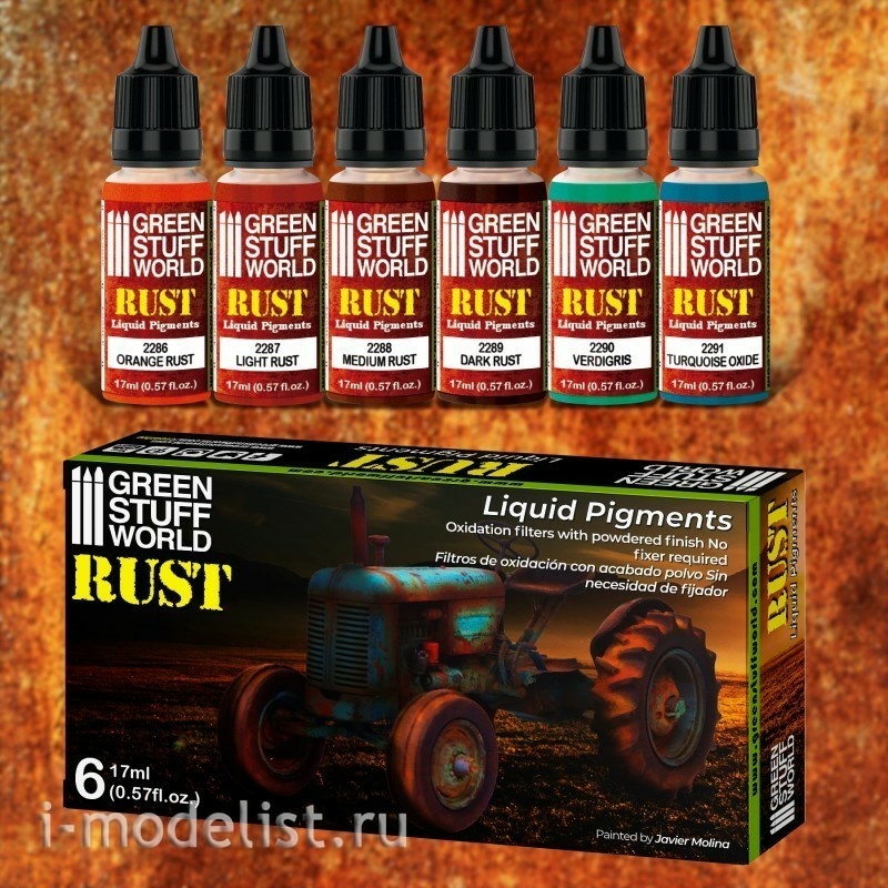 10126 Green Stuff World Liquid Pigments Set-Rust / Liquid Pigments Set - Rust