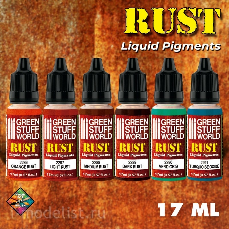 10126 Green Stuff World Liquid Pigments Set-Rust / Liquid Pigments Set - Rust