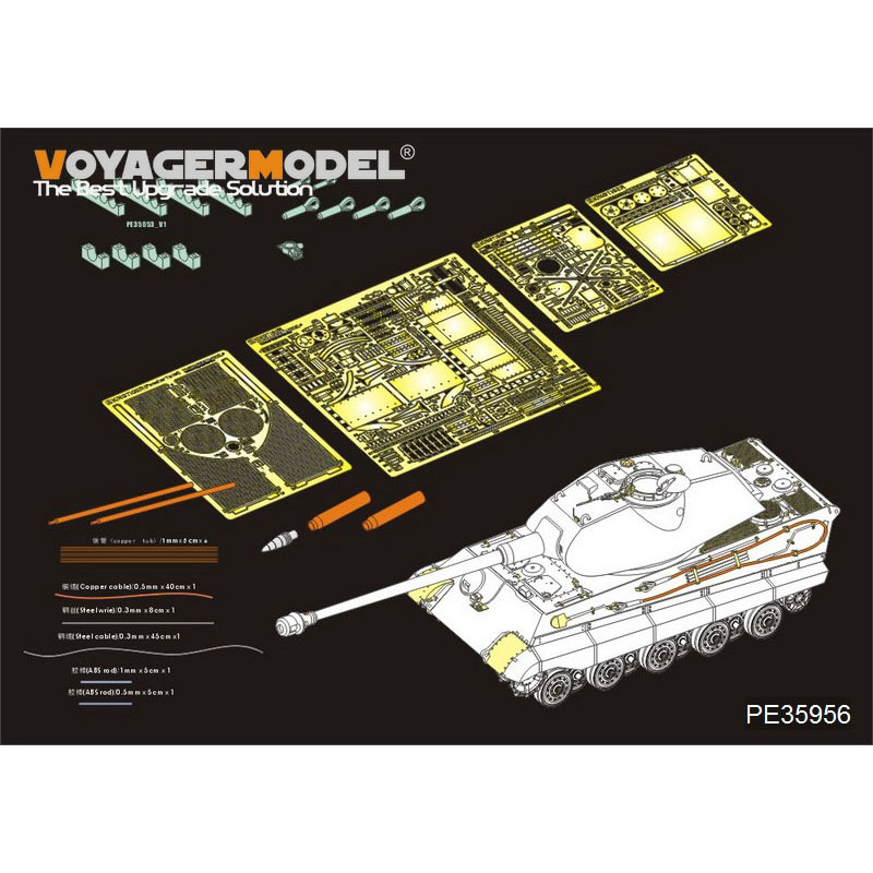 PE35956 Voyager Model 1/35 Photo Etching for German King Tiger (Porsche Tower) WWII