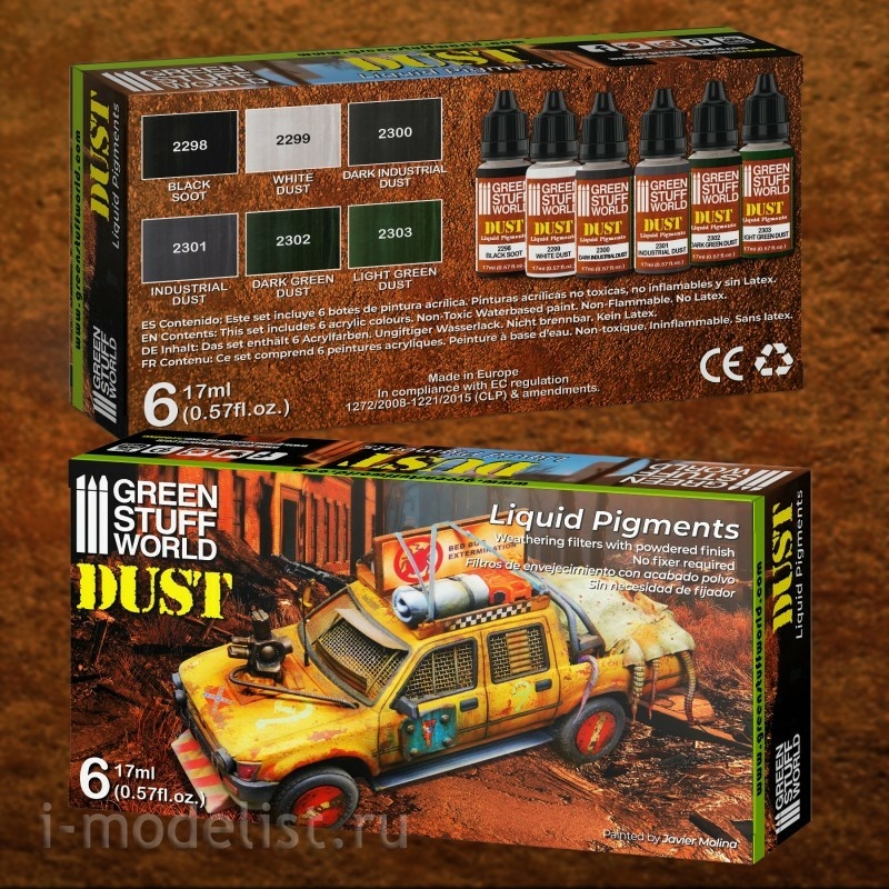 10127 Green Stuff World Set of Liquid Pigments-Dust / Liquid Pigments Set-Dust
