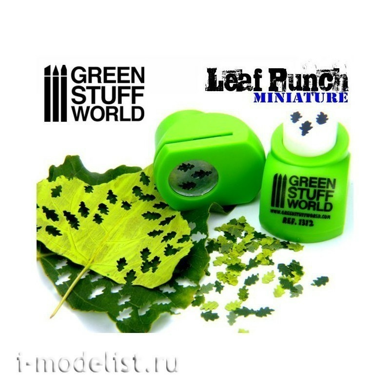 1312 Green Stuff World Leaf Creation Tool, light green / Miniature Leaf Punch LIGHT GREEN