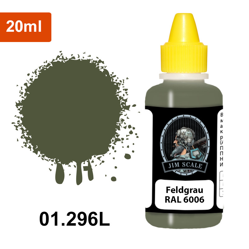 01.296L Jim Scale Acrylic paint color Feldgrau (RAL 6006) 20 ml