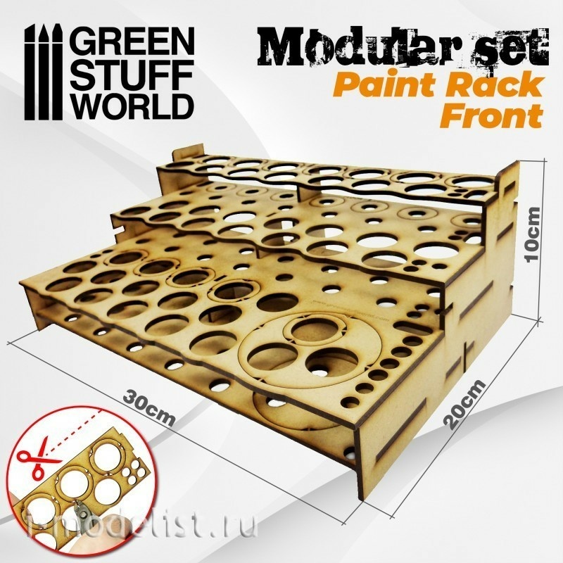 9846 Green Stuff World Scale Paint Rack-FRONT / Scale Paint Rack-FRONT