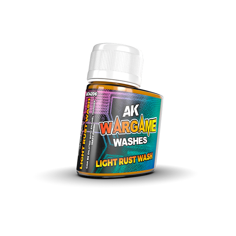 AK14206 AK Interactive Смывка Wargame Светлая ржавчина / LIGHT RUST WASH – WARGAME SERIES