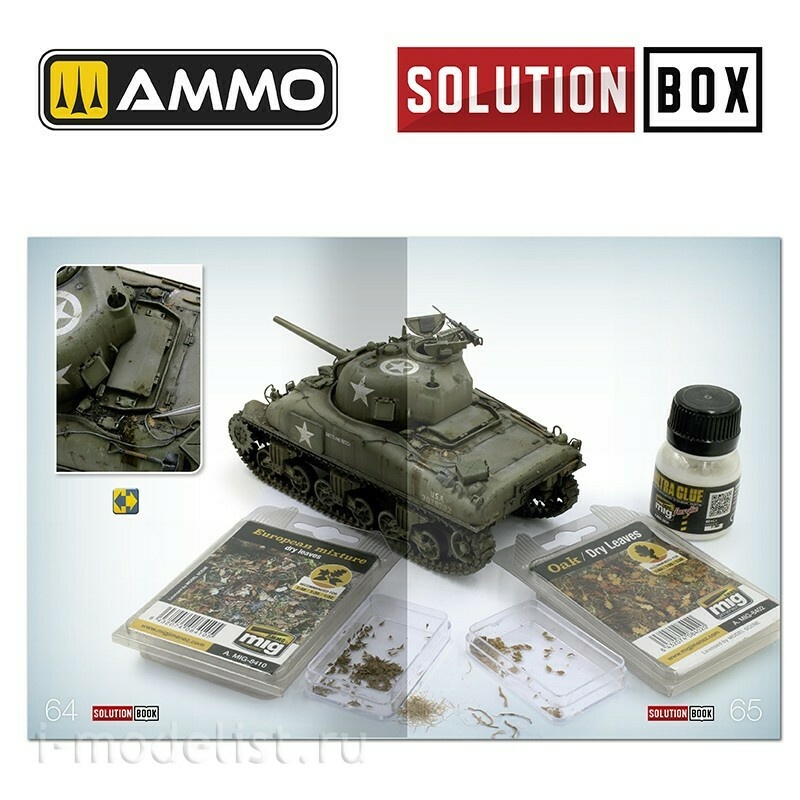 AMIG7728 Ammo Mig Набор SOLUTION BOX 22 – WWII USA ETO. Цвета и система везеринга / Colors and Weathering System