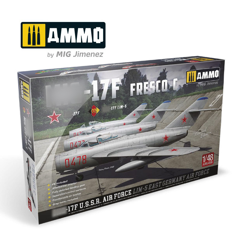 AMIG8512 Ammo Mig 1/48 M-17F/LIM-5 Fighter, U.S.S.R.-G.D.R., Premium version