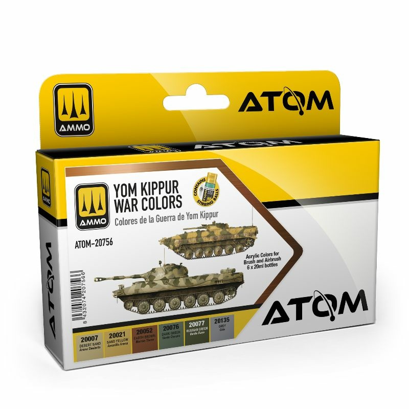 ATOM20756 Ammo Mig Набор ATOM цвета Войны судного дня / Yom Kippur War Colors